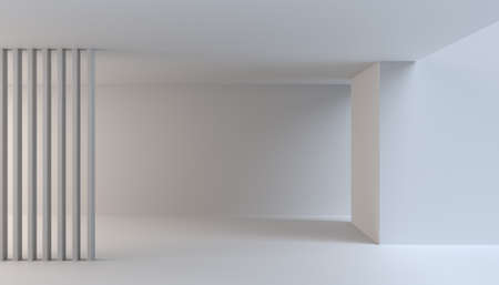 Abstract 3d render, modern minimalistic space, light background designの写真素材