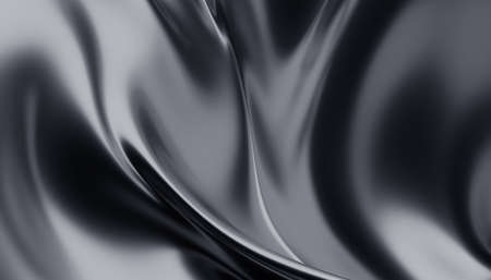Abstract 3d render, silver background design, wavy surfaceの写真素材