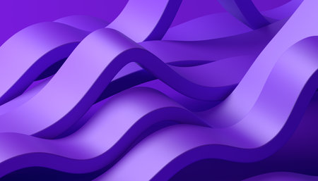Abstract 3d render, background design with purple wavy linesの写真素材