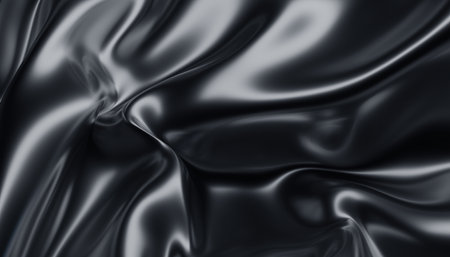 Abstract 3d render, silver background design, wavy surfaceの写真素材