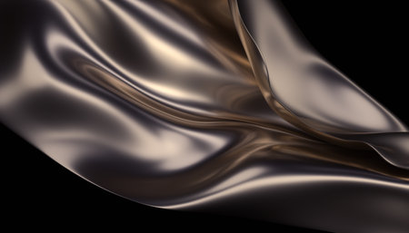 Abstract 3d render, gold background design, wavy surfaceの写真素材