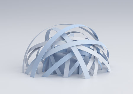 Abstract white shape, modern background design, 3d renderの写真素材