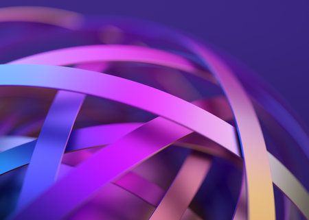 Abstract colorful shape, modern background design, 3d renderの写真素材