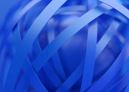 Abstract blue shape, modern background design, 3d renderの写真素材
