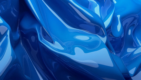 Abstract 3d render, blue background design, wavy surfaceの写真素材