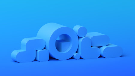 Abstract background design with blue geometric shapesの写真素材