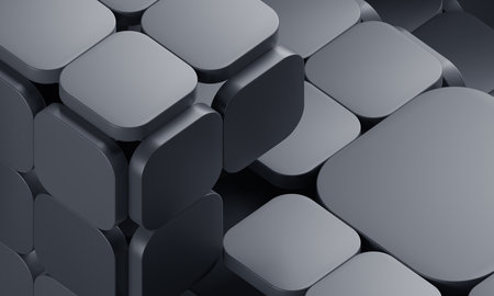 Abstract 3d render, minimalist geometric background designの写真素材