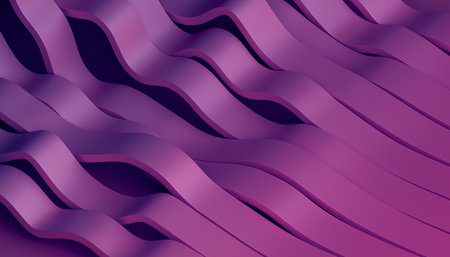 Abstract 3d render, background design with purple wavy linesの写真素材