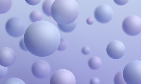 Abstract 3d background design, pastel colored spheresの写真素材