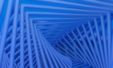 Abstract structure, blue background design, 3d renderの写真素材