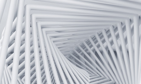 Abstract structure, white background design, 3d renderの写真素材