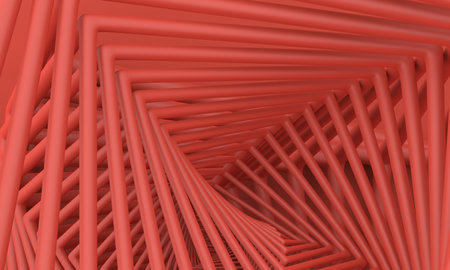 Abstract structure, red background design, 3d renderの写真素材