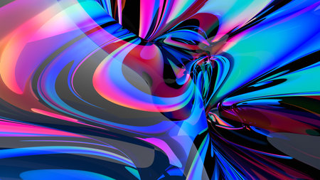 Abstract 3d render, background design, colorful illustrationの写真素材