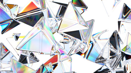 Background design, abstract glass shapes, 3d renderの写真素材