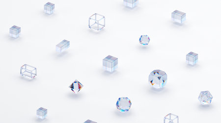 Background design, abstract geometric shapes, 3d renderの写真素材