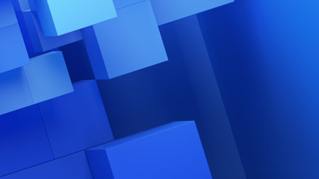 Abstract 3d render, clean geometric background, minimalist designの写真素材