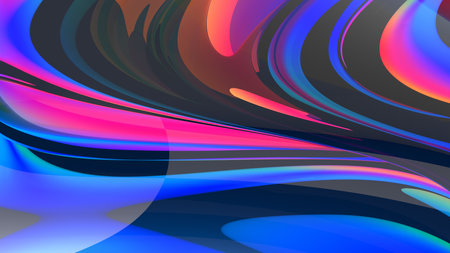 Abstract 3d render, background design, colorful illustrationの写真素材