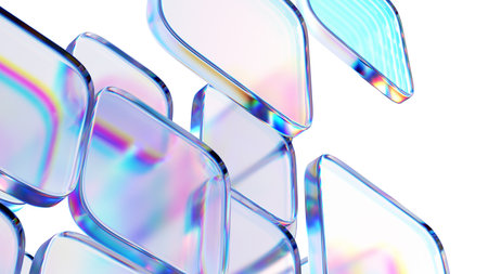 Background design, abstract geometric blocks, 3d renderの写真素材