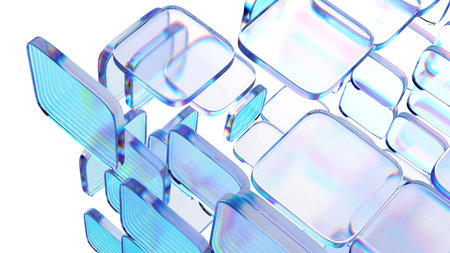 Background design, abstract geometric blocks, 3d renderの写真素材