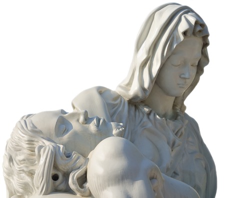 statue Full-grown holding dead of the Jesus