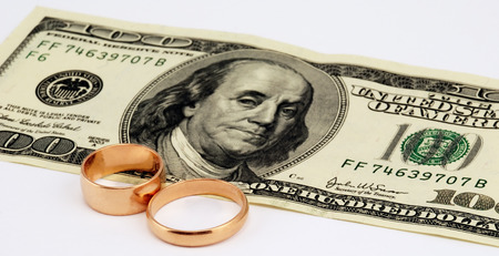 scene engagement ring , compass,dollars on white backgroundの写真素材