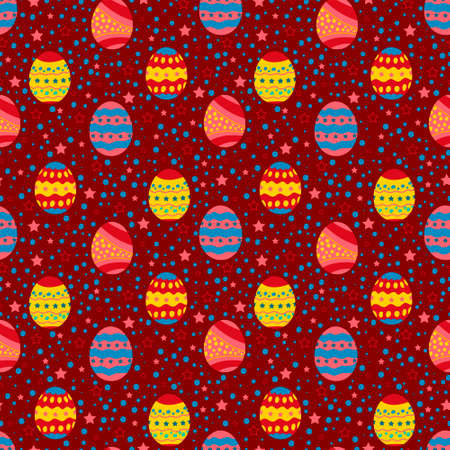 Seamless egg patterns with a pattern, Easter.のイラスト素材