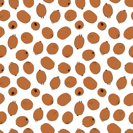 Kiwi isolated on white background with clipping path. Collectionのイラスト素材