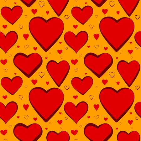 A set of seamless patterns for Valentine s Day. 1000 by 1000 pixels with hearts. Vector graphicsのイラスト素材