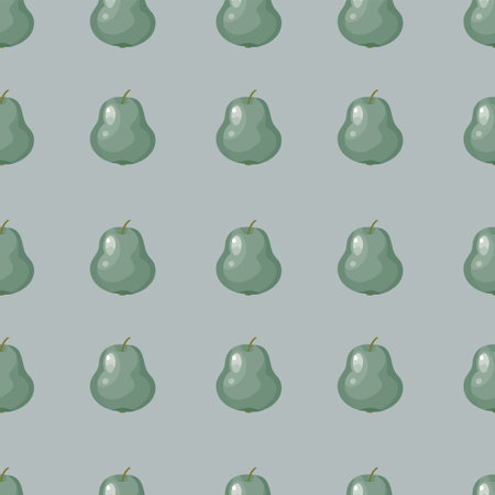 A set of pears seamless patterns 1000 by 1000 pixels with fruits. Vector graphics.
