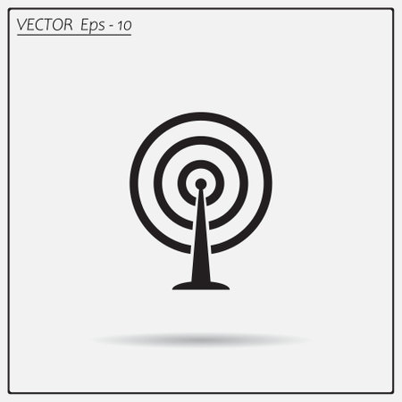 Wi-Fi icon button on background. Wi-Fi vector illustration.のイラスト素材