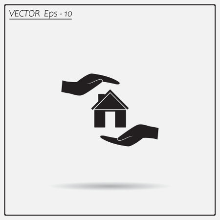 protection and home insurance web icon. vector designのイラスト素材