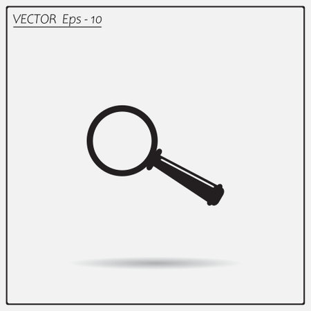 Magnifying glass isolated on white background. Search Icon. Vector illustration.のイラスト素材