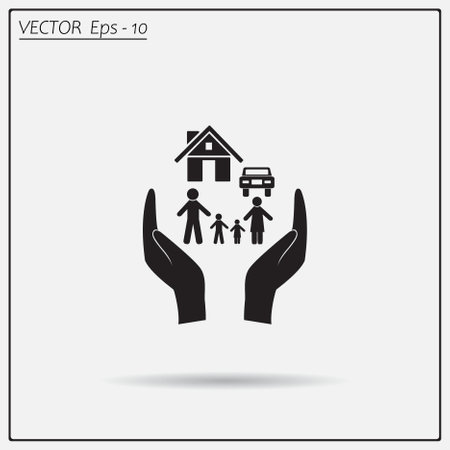 insurance icons vector illustrationのイラスト素材