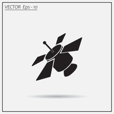 Satellite icon vector. Satellite flat icon.のイラスト素材