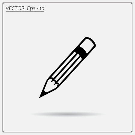 Pencil vector icon. Pencil, a flat illustration.のイラスト素材
