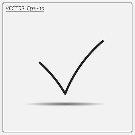 check mark icon, vector illustration. Flat design style eps 10のイラスト素材