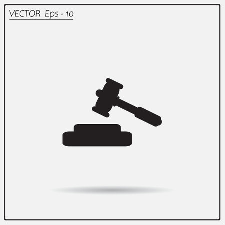 Hammer judge iconのイラスト素材