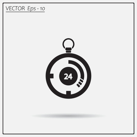 Stopwatch icon, vector illustration. Flat design styleのイラスト素材