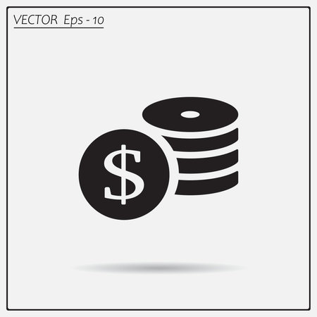 Money, coins, stateroom vector iconのイラスト素材