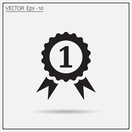First prize, medal, reward. Vector icon.のイラスト素材