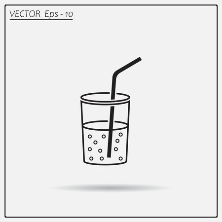 Soft drink vector iconのイラスト素材