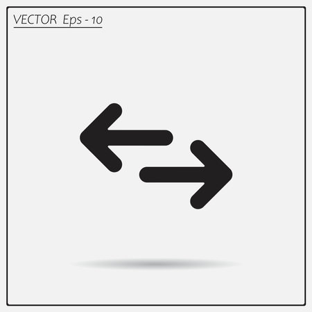 Exchange icon in flat styleのイラスト素材