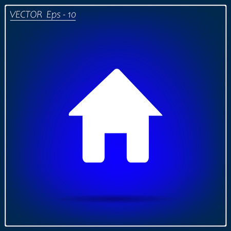 Home icon with shadow on a gray backgroundのイラスト素材