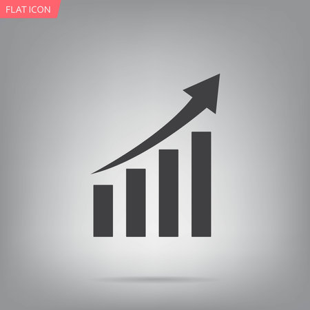 Vector growing graph iconのイラスト素材