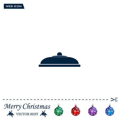 Restaurant cloche .vector iconのイラスト素材