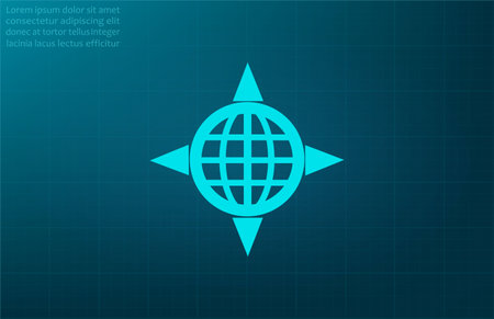 Globe Icon vector illustration. Flat design styleのイラスト素材