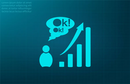 chart icon, vector illustration. Flat design styleのイラスト素材