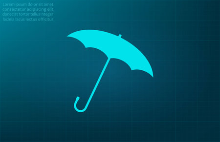 umbrella web icon. vector designのイラスト素材