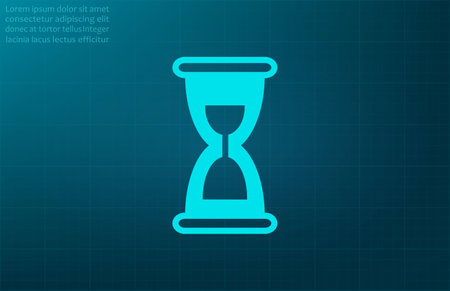 Sand clock icon. Glass timer symbol