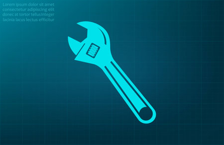 Pipe Wrench Vector. Wrench. Vector icon.のイラスト素材